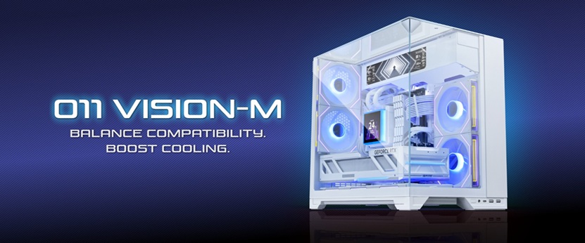 Lian Li O11 Vision-M tuo lasikotelon mATX-kokoon